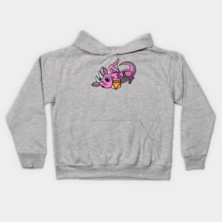 Flying Cute Pink and Orange Dice Goblin Dragon Baby Kids Hoodie